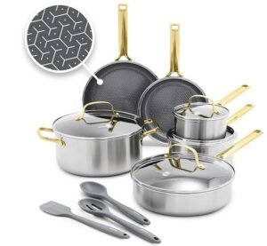 GreenPan Hybrid 13 Piece Nonstick Stainless Steel Cookware Set