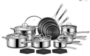 SNOWCLAD Pots and Pans Set Non Stick