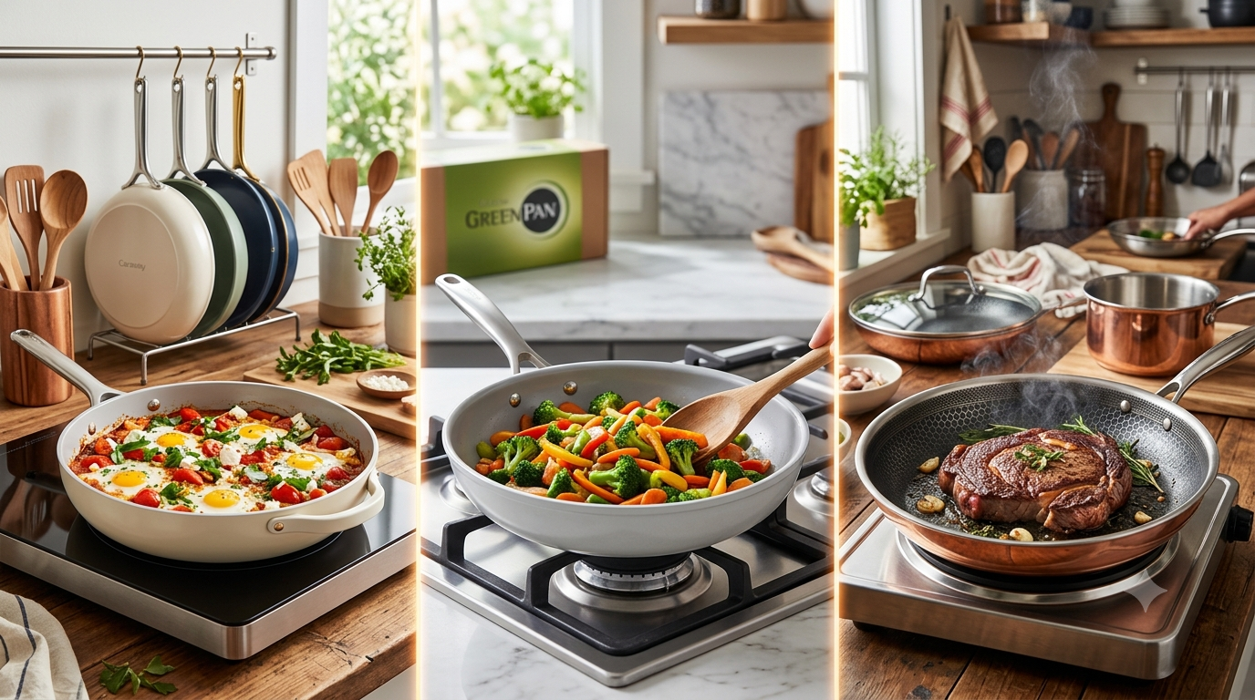 Caraway vs. GreenPan vs. HexClad: Which Brand Actually Delivers? Cookware Showdown