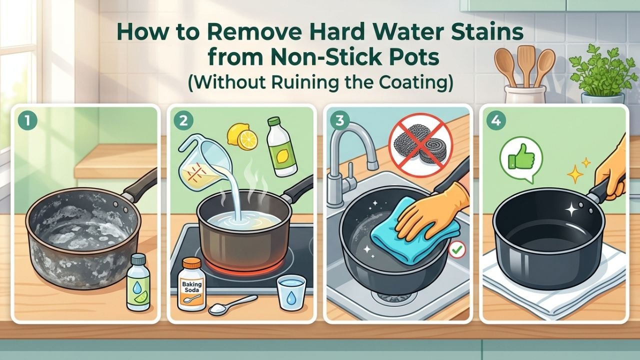 How to Remove Hard Water Stains from Non-Stick Pots (Without Ruining the Coating)