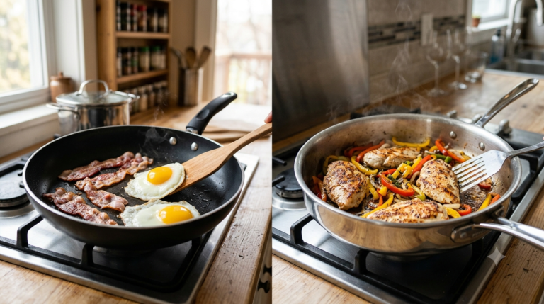 Nonstick Vs. Stainless Steel Cookware